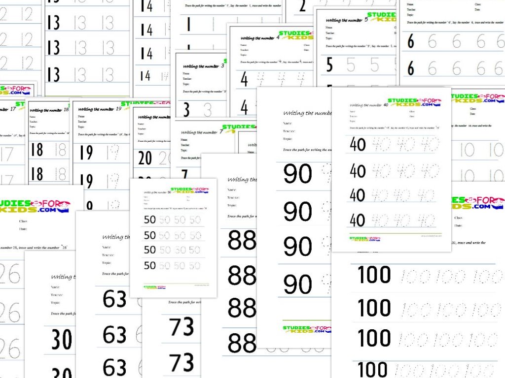 Kids Trace Numbers Worksheet 1 100 PDF Downloads Studiesforkids